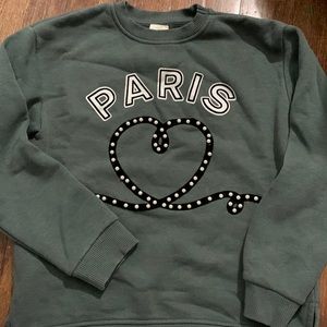 Zara girls Paris crewneck